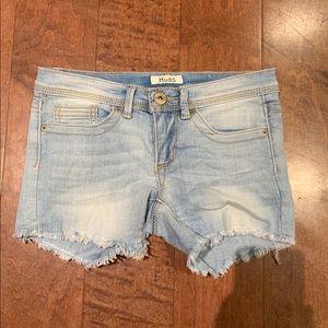 Light wash shorts